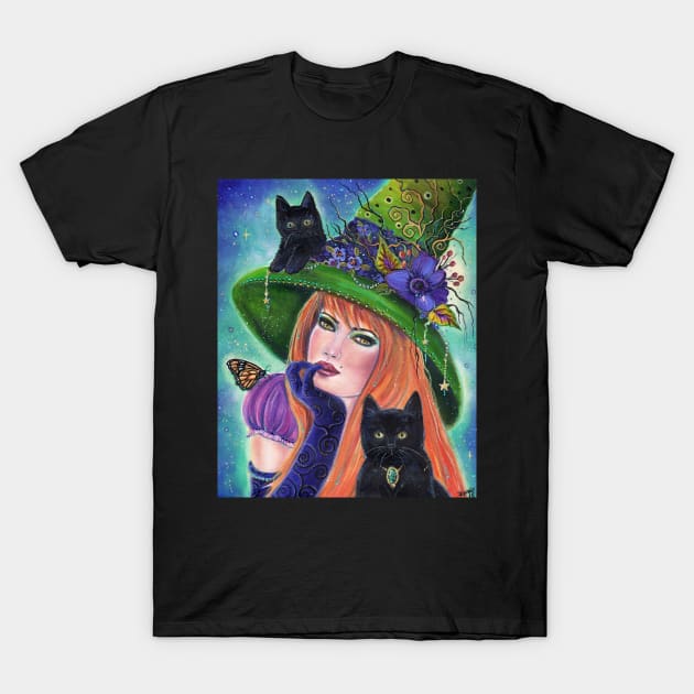 Griselda Halloween Witch By Renee L Lavoie T-Shirt by ReneeLLavoie